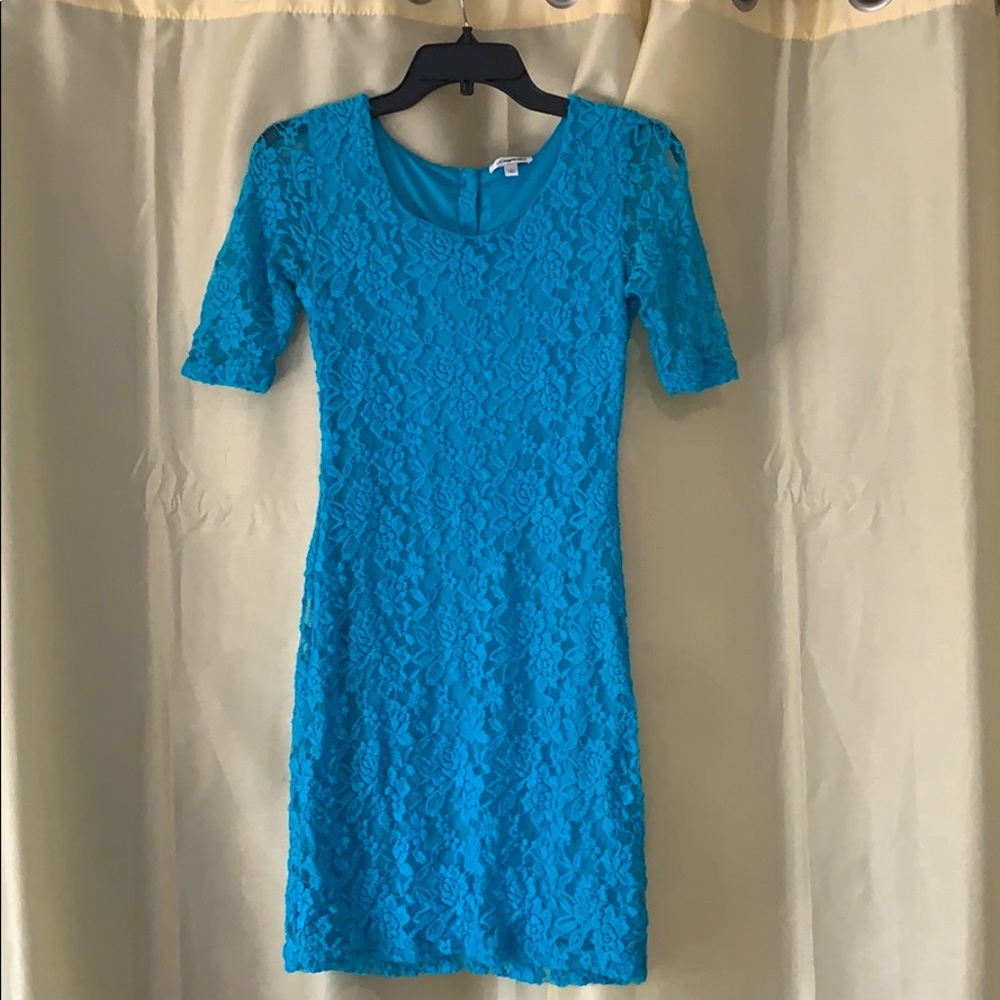 Blue lace dress